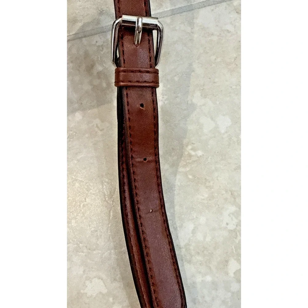 The Sak Red & Brown Leather Crossbody Shoulder Purse Bag Outside‎ pockets Boho